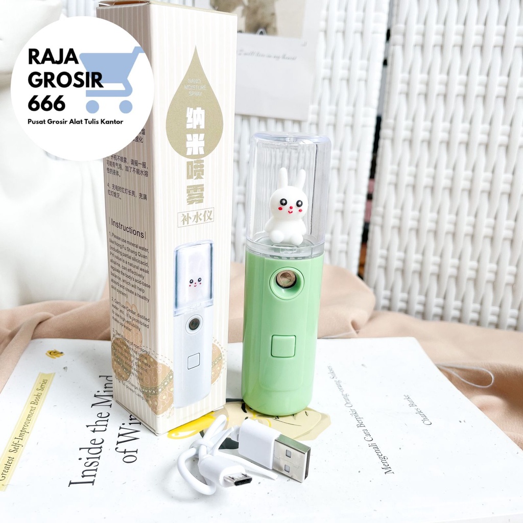 Nano spray wajah muka karakter kelinci lucu bunny rabbit semprot muka VIRAL Nano mist spray portable