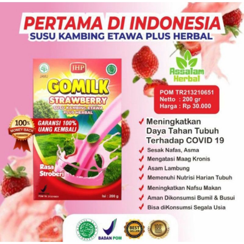 

GoMiLk strawberry Susu Kambing etawa Asli