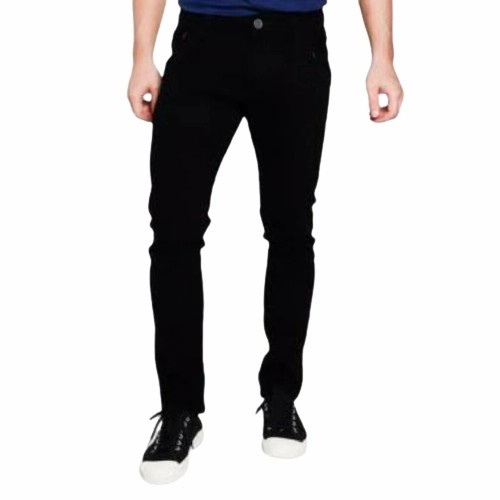 Celana panjang jeans pria termurah/ celana jeans pensil hitam - Hitam, 27(E4B0) Celana Chino Panjang