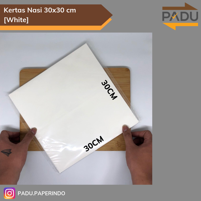

Kertas Nasi Laminasi (30x30 cm) - Kertas Nasi / Burger / Alas Snack