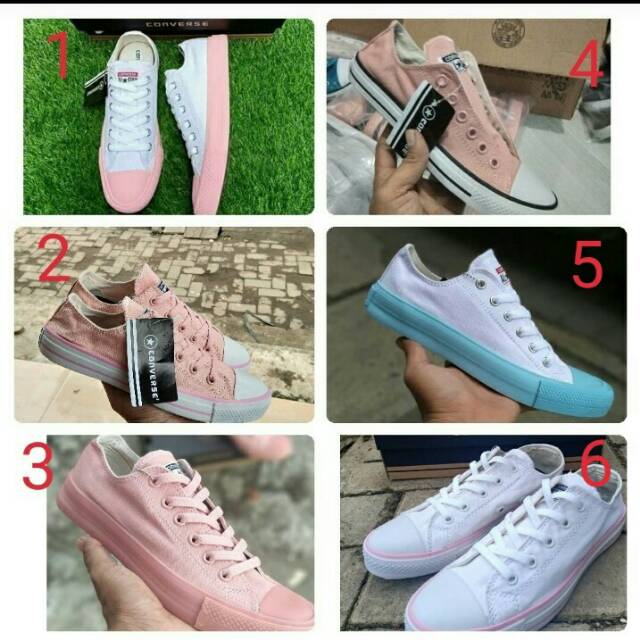 Sepatu converse full peach.bisa cod