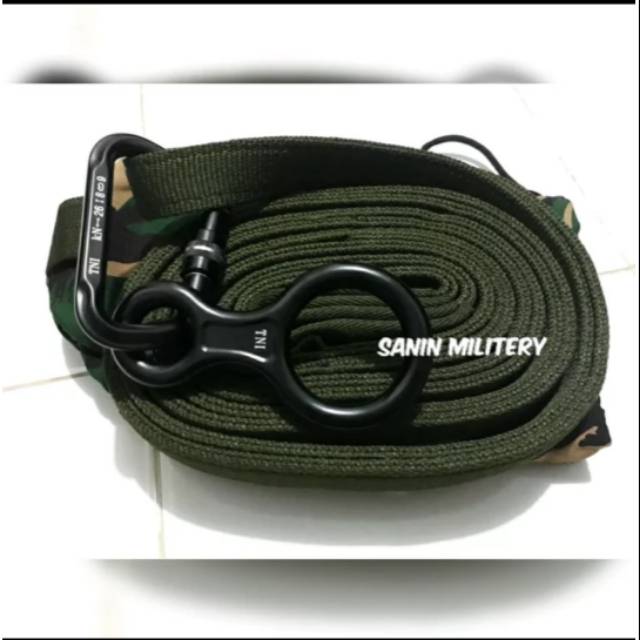 Webbing Carabiner Delta Screw Figure 8 Jatah Tni / Carabiner jatah TNI