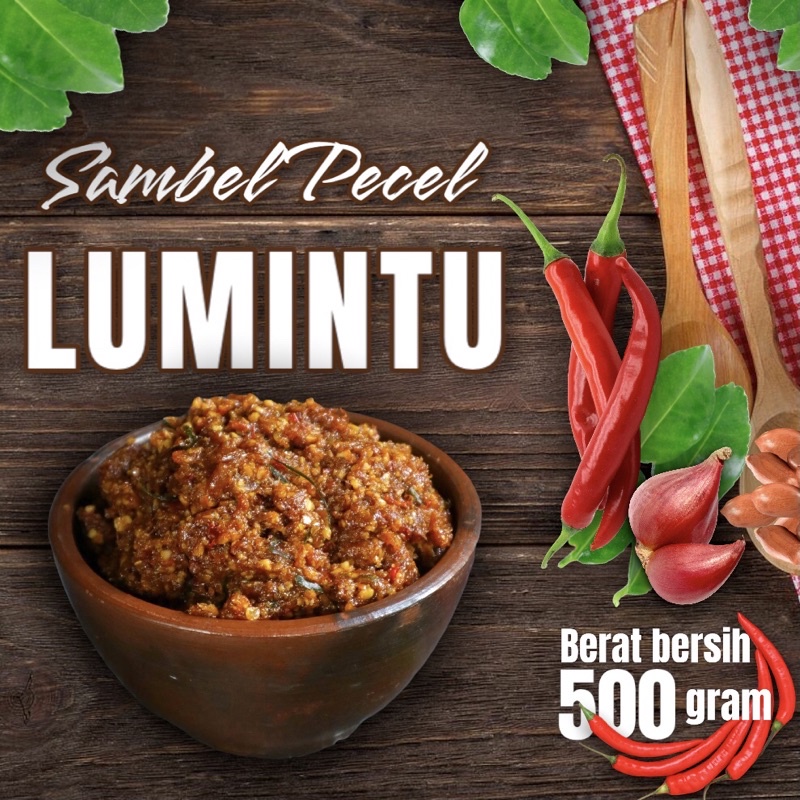 

Sambel pecel blitar LUMINTU 500gr