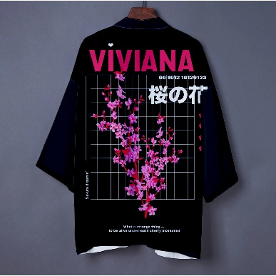 KIMONO MOTIF MODERN JEPANG BUNGA SAKURA