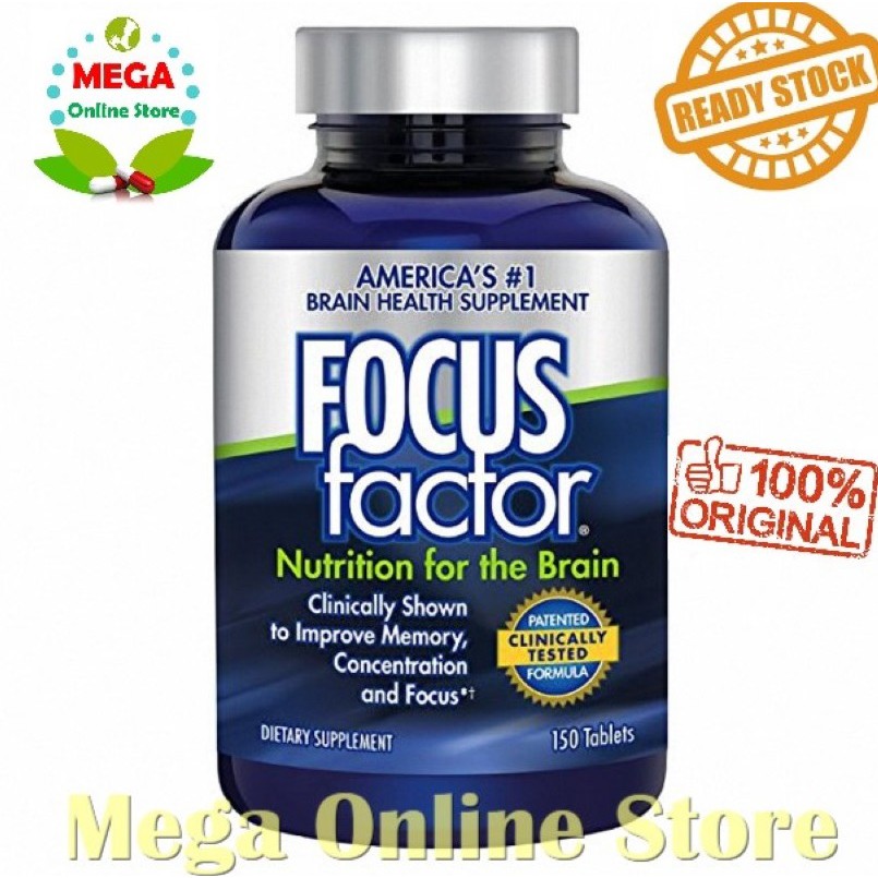 Focus Factor - 100 Tablets Suplemen Otak Terbaik DI USA