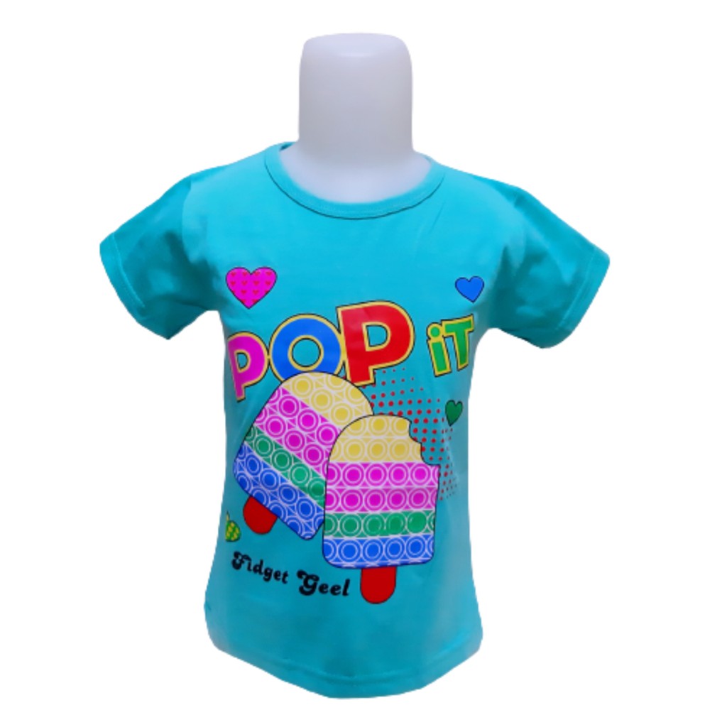 kaos gambar pop it/baju anak anak lengan pendek umur 1-12tahun/kaos murah