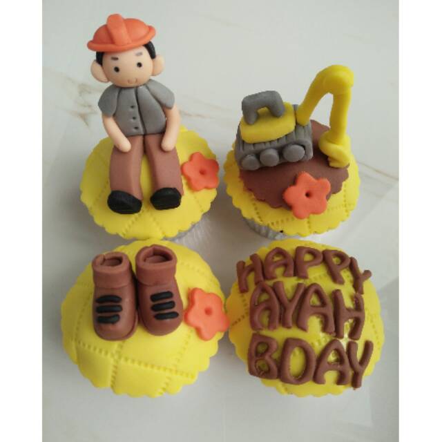 

kue ulang tahun ayah tema custom 6pc