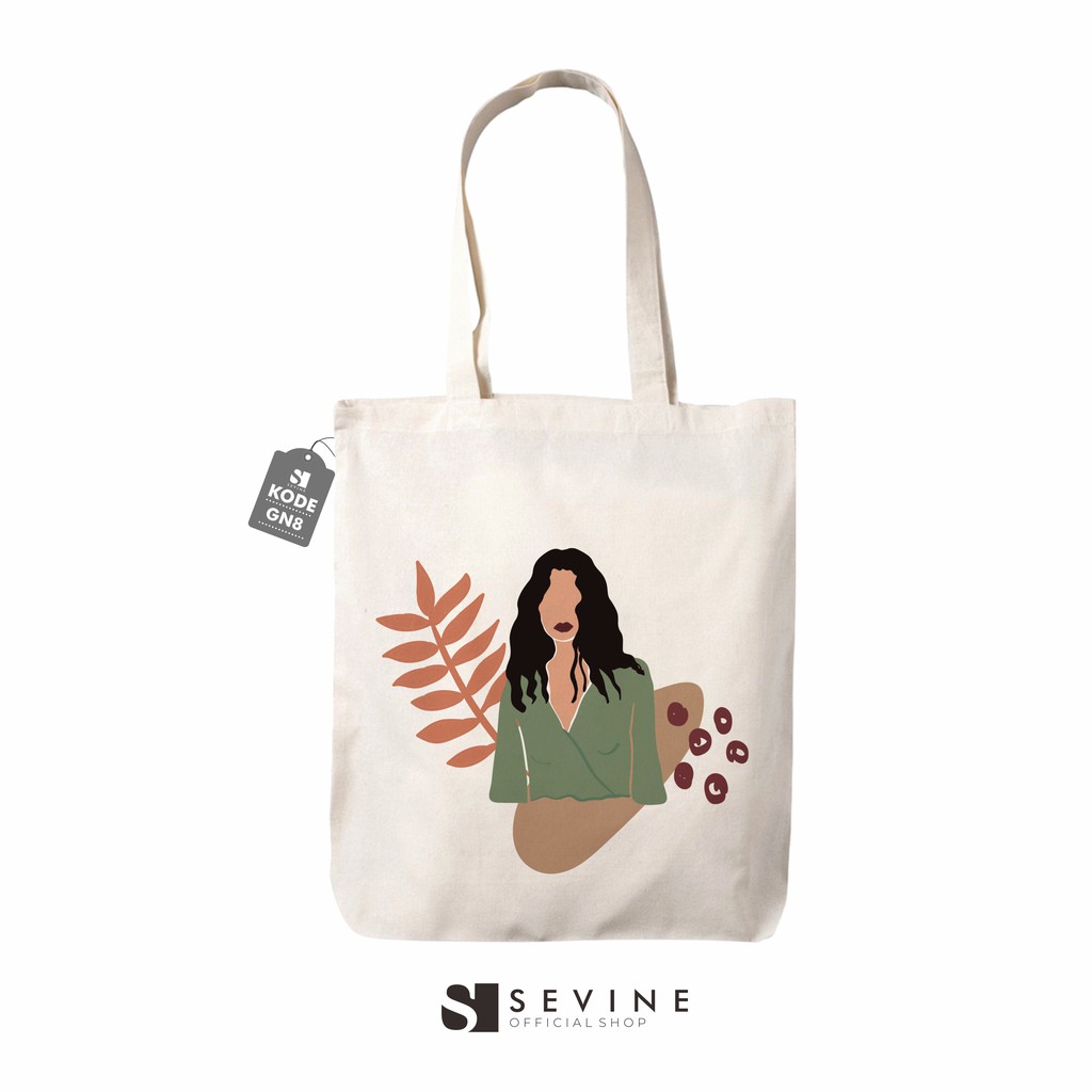 Sevine Totebag Drill Tas Wanita Tote Bag Resleting Aesthetic Fashion Wanita Nordic - GN