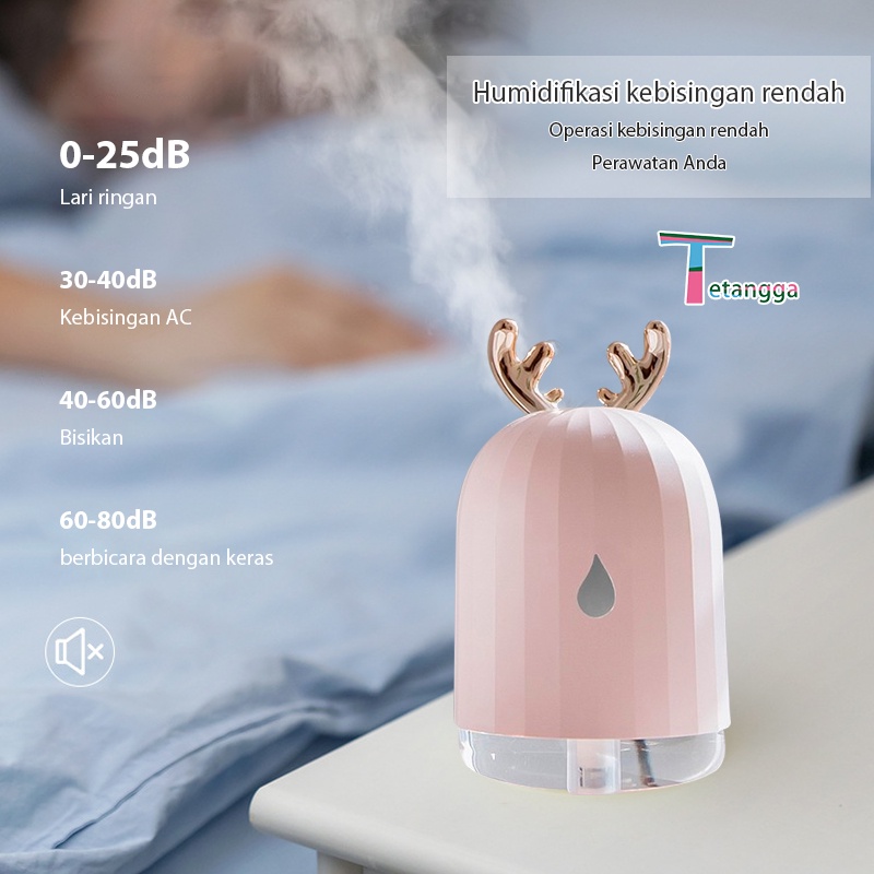 Tanduk Rusa Humidifier Aromatherapy Ultrasonic Pewangi Ruangan Air Diffuser Aroma Terapi Purifier