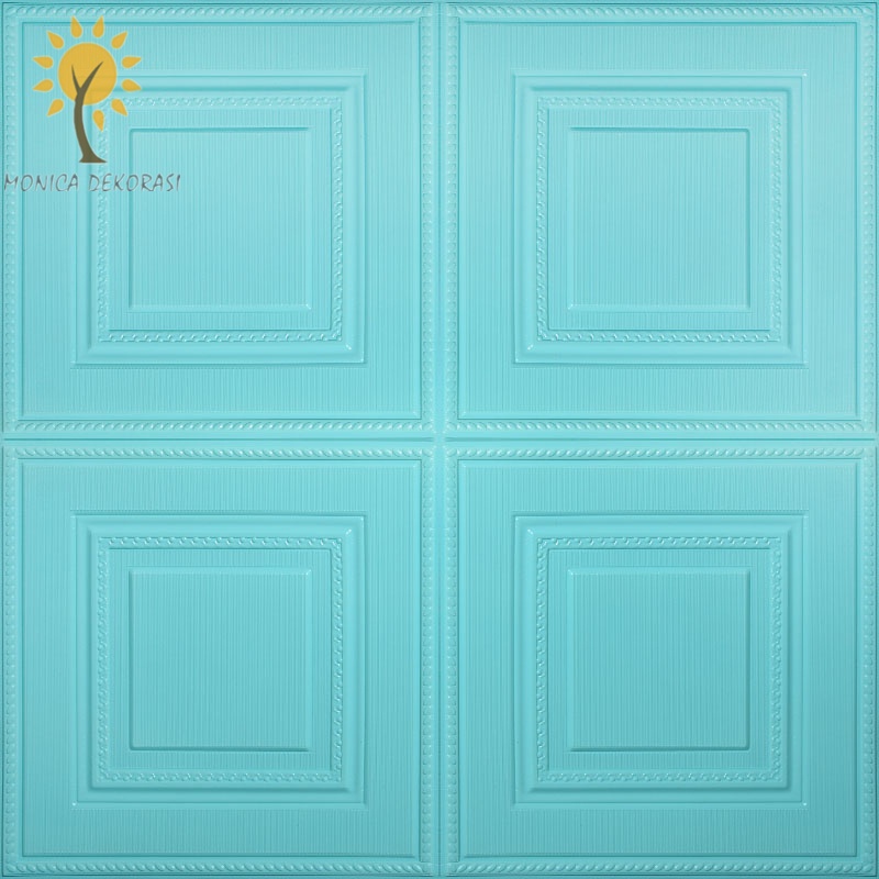 [COD] Wallpaper Dinding Foam 3D Sticker Series  70 x 70 CM Walpaper Stiker Dinding Dekorasi Kamar-TOSCA