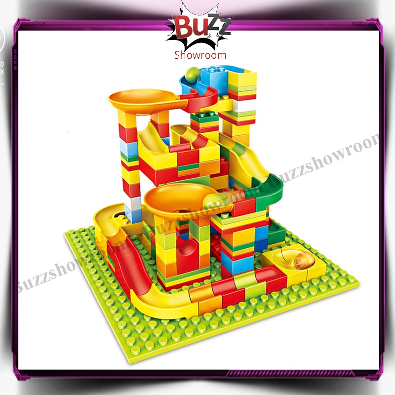 Slide Ball Building Block Mainan Edukasi Anak Maze Ball Marble Run Blocks
