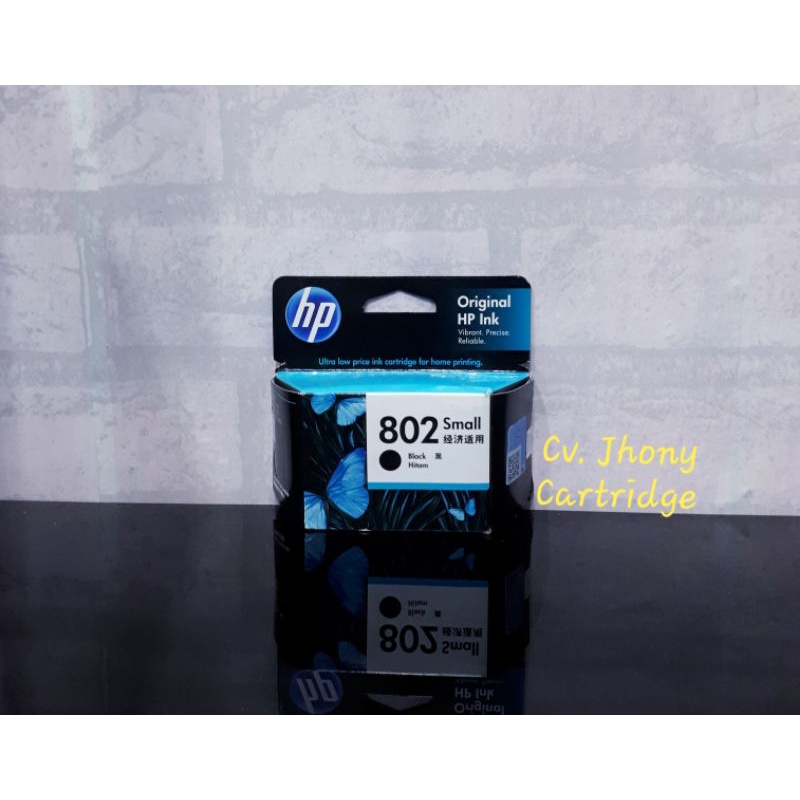 Tinta Cartridge HP 802 Small Hitam Black dan Warna tri Colour Original Asli