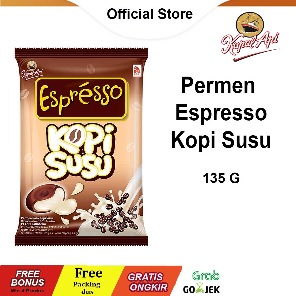 

Permen Kapal Api Espresso Kopi Karamel 1 Bungkus 125g 125gr -Free Bonus