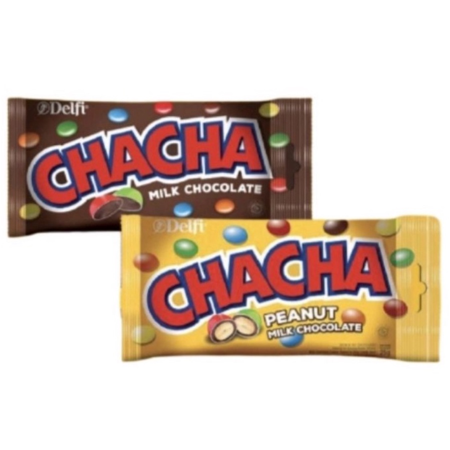 DELFI CHACHA 7 GRAM MILK CHOCOLATE PEANUT COKLAT GROSIR MURAH CHA CHA CEMILAN ANAK MAKANAN RINGAN CO