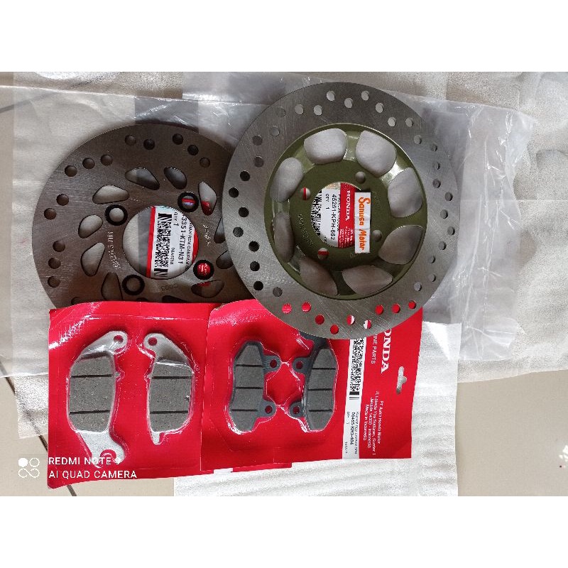 Piringan cakram Depan Belakang Plus kampas Rem Supra x 125  Cs1 Kualitas Original