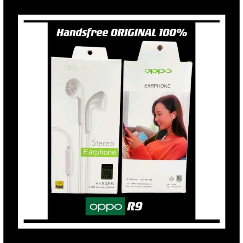 Headset earphone OPPO R9 Original 100% support 3D 5D 8D audio jack 3.5 mm