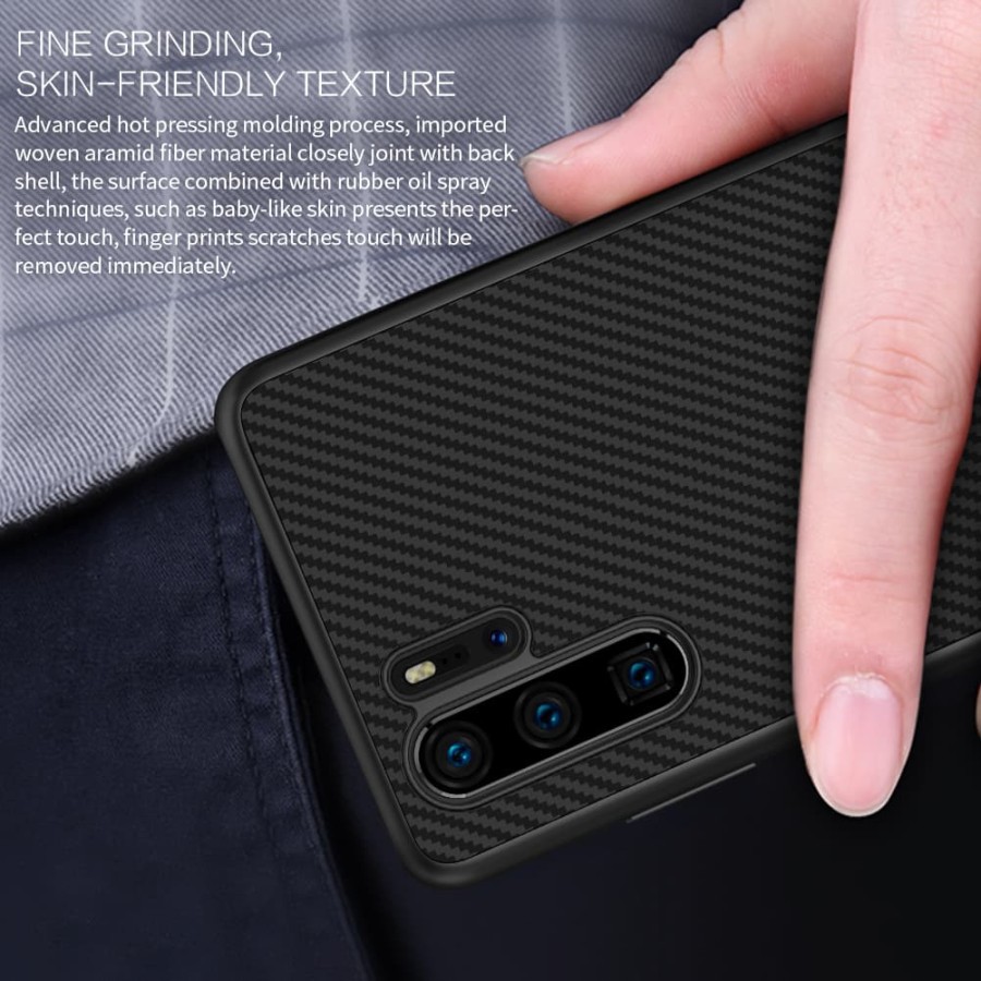 HUAWEI P30 LITE P30 PRO P30 CASE SOFTCASE SLIM FIT FULL CARBON CASE SILIKON BLACK KARBON CASING COVER