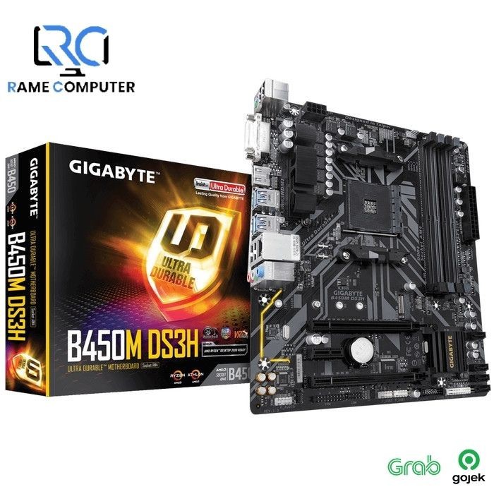 MOTHERBOARD GIGABYTE GA-B450M-DS3H AM4 - Mobo (Socket AM4/AM4+)