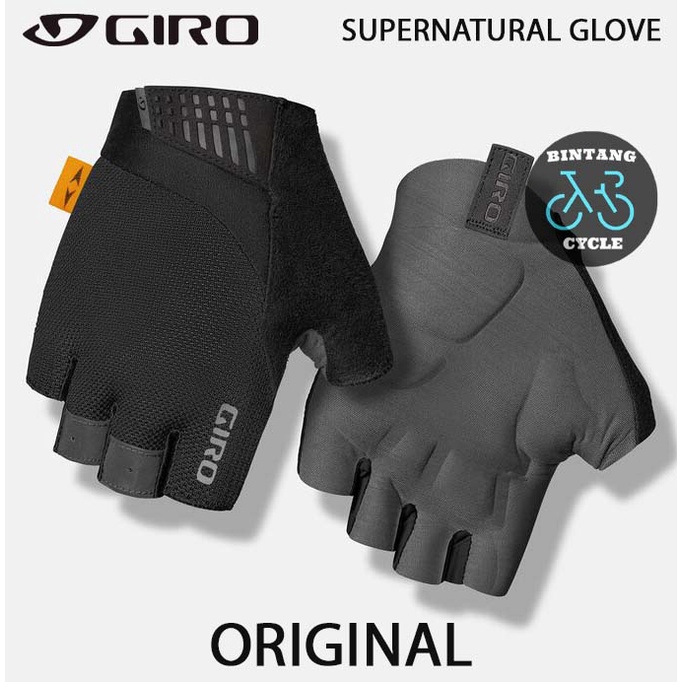 GIRO GLOVE SUPERNATURAL BLACK  - SARUNG TANGAN SEPEDA ROADBIKE