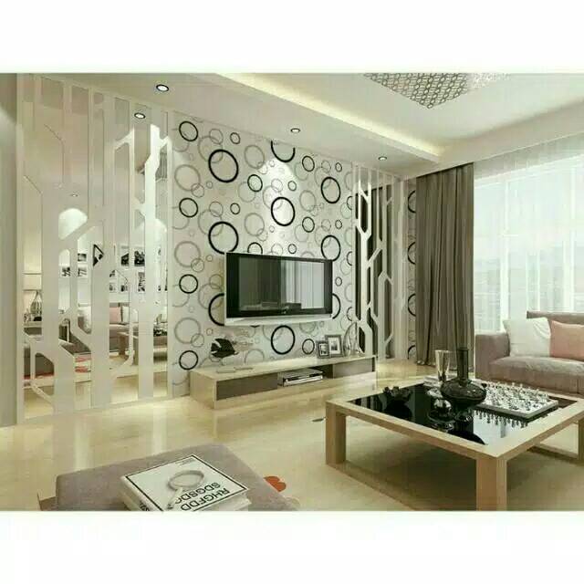 Wallpaper Sticker WWP-1101 / Walpaper Bubble Black &amp; Silver 3 Dimensi