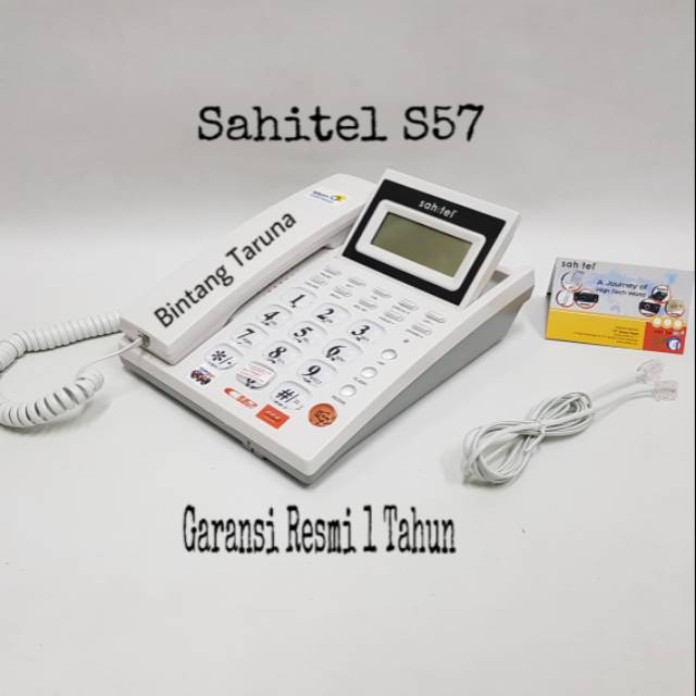 Telepon Kabel Sahitel S-57 Pesawat Telepon Sahitel S57 (Putih)