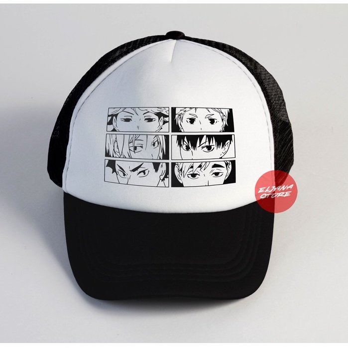 Haikyuu / Topi Anime / Demon Slayer / Topi Jaring Distro / Topi Premium / Topi Sablon