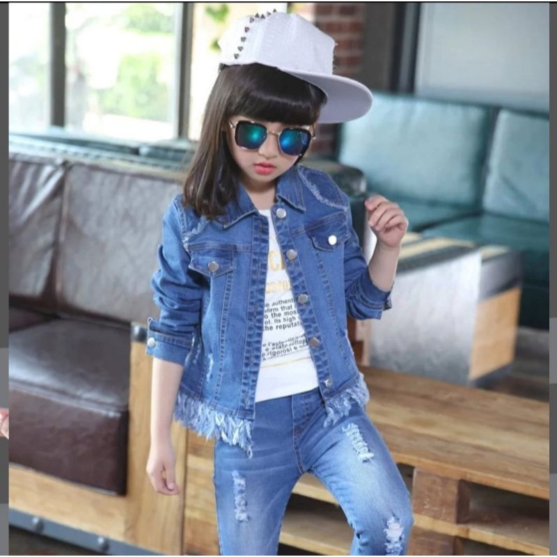 JAKET JEANS ANAK RAWIS MODEL TERBARU BUAT USIA 2-11 THN