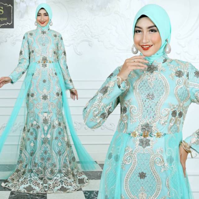 DRESS ELLE SAAB UYAINA / GAUN KONDANGAN / GAMIS PESTA ORIGINAL BY JS COLLECTION