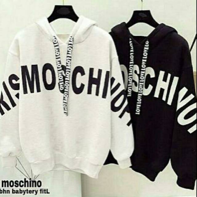 LINE fashion MOSCHINO SWEATER H/P PROMO bahan babytery fit to L