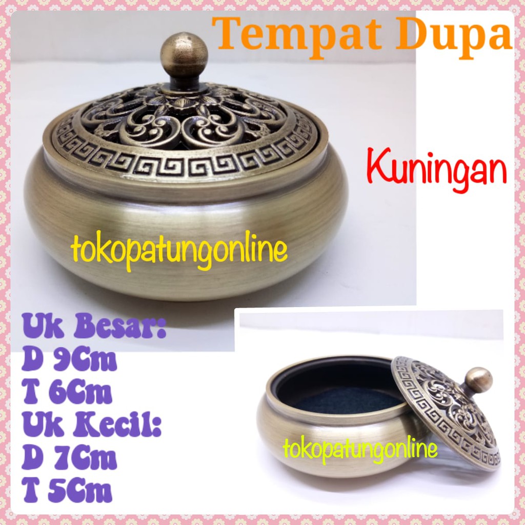 Tempat Dupa Premium Kuningan Tebal New 21AB Kecil