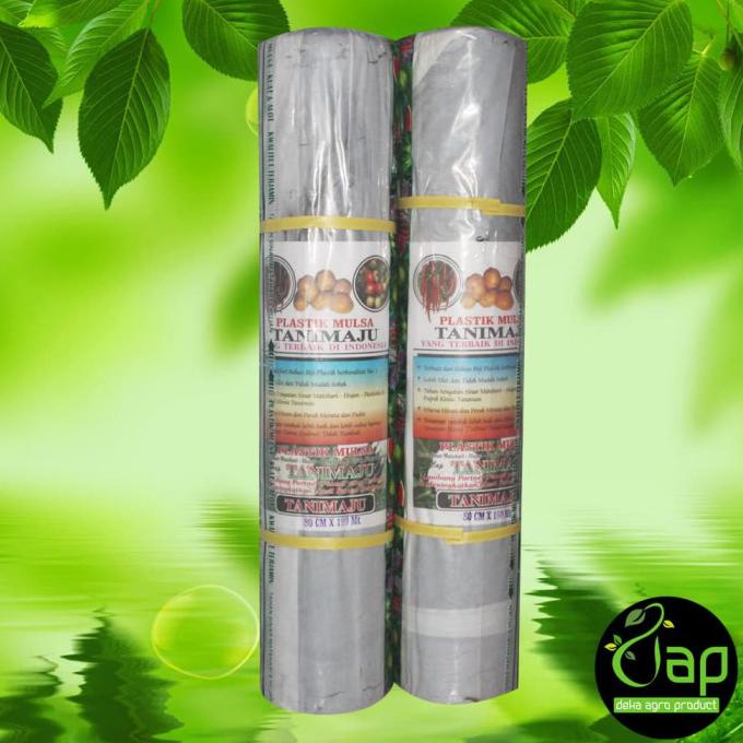 PLASTIK MULSA HITAM PERAK "TANI MAJU" 80/160 CM X 190 M