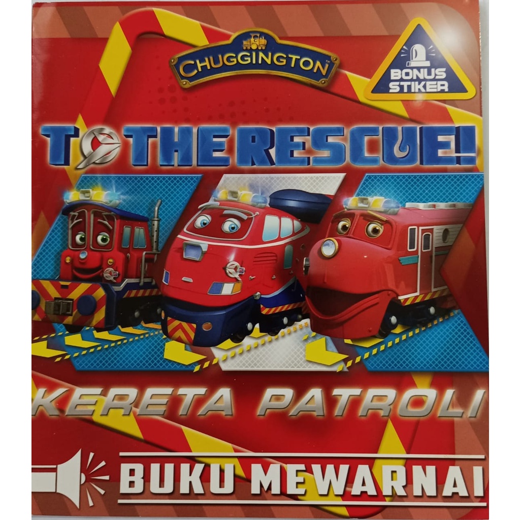 Buku Mewarnai/ Coloring Book Chuggington To The Rescue + Bonus Stiker