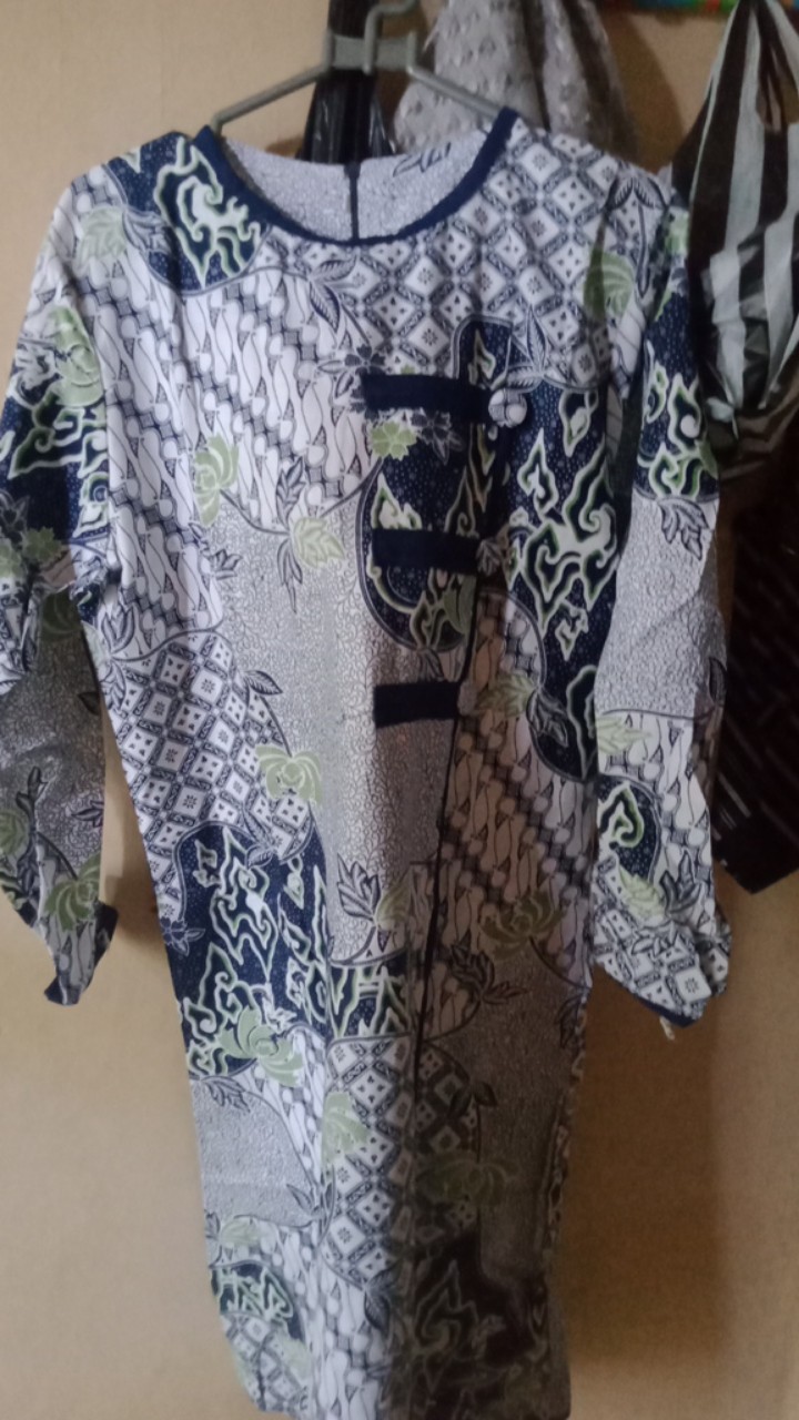 Tey-17 Batik Wanita Asj Sa Hrb026 Kenongo Kemeja Tosca Pendek