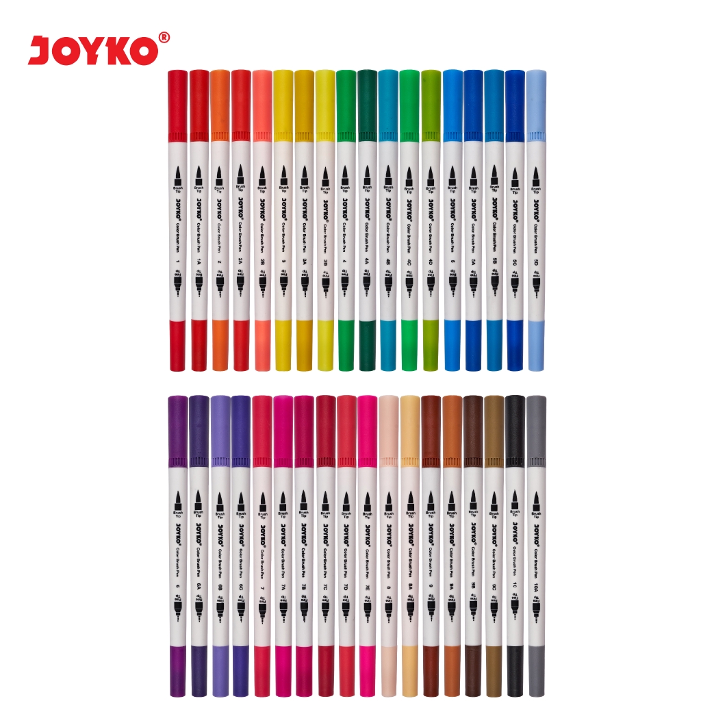Joyko Color Brush Pen Pena Kuas 36 Warna Spidol kuas 36 Warna 36 Color Joyko CLP-39