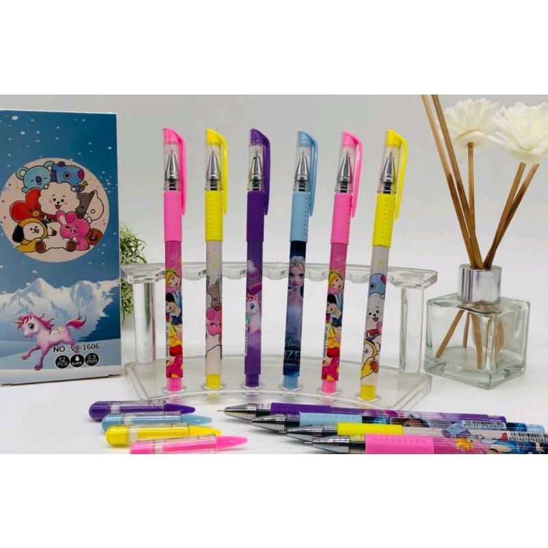 

12 PCS PULPEN GEL KARAKTER VC1606