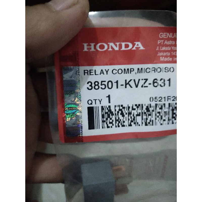 Relai relay rilay rilai relay Orginal Honda vario 110 fi 125 150 fi scoopy beat spacy cb verza fi