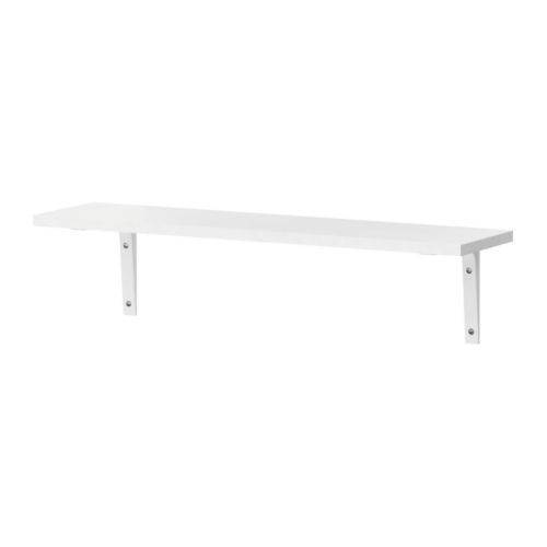 IKEA EKBY OSTEN / EKBY STODIS Rak dinding, putih, 79x19 cm