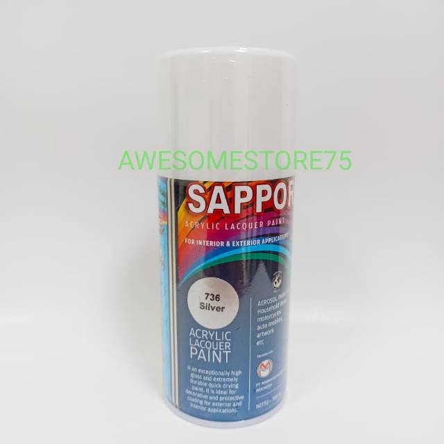 SAPPORO SILVER 736 Perak Cat Semprot Pilox Pylox