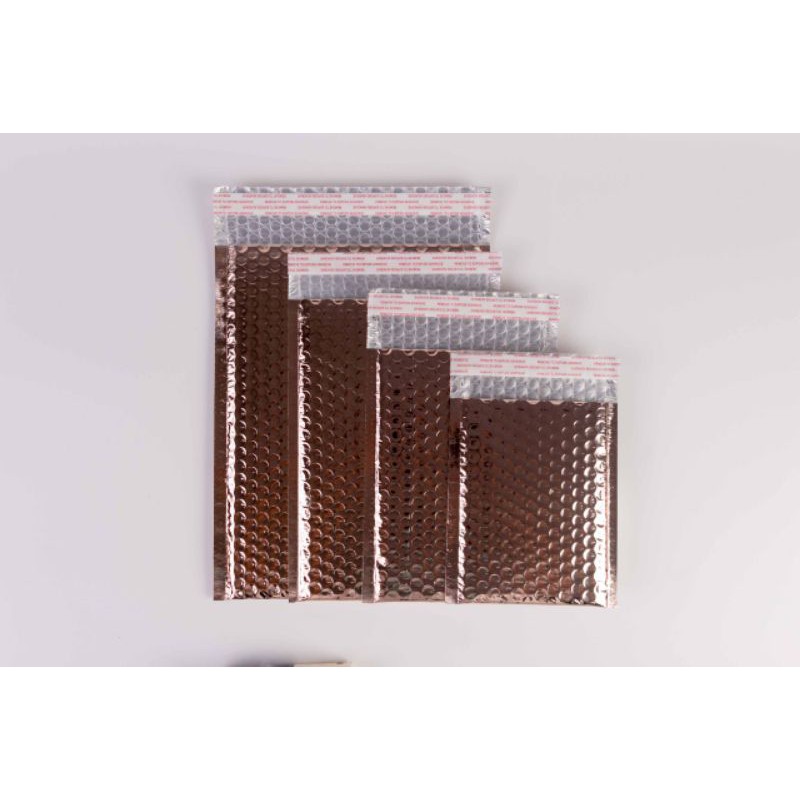 

amplop bubble aluminium foil rose gold