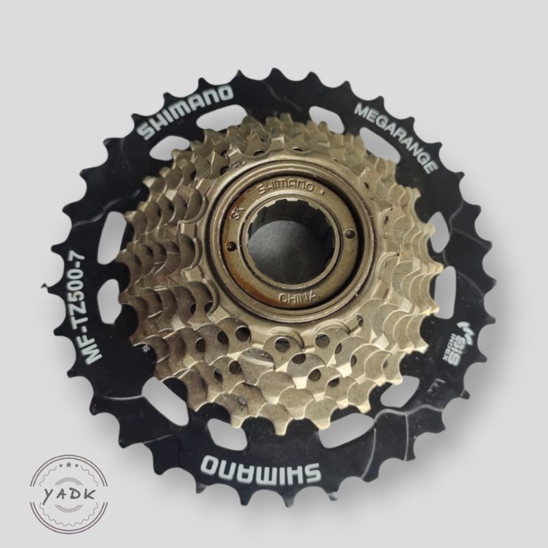 Sproket Gir Sepeda 7 Speed Shimano Megarange Model Drat / Ulir
