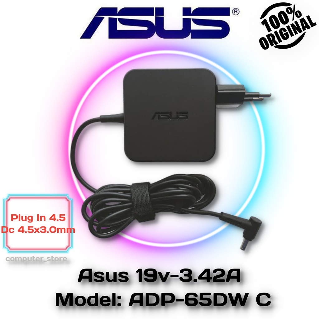 Adaptor Charger Asus P2420 PU301 P2520 Series 19V 3.42A DC 4.5 x 3.0mm Original