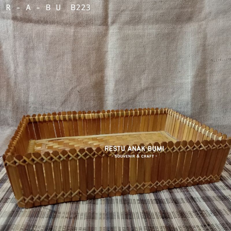 

(B223) Box Bambu Seserahan S 35x28cm|Tempat Hampers|Wadah Pakaian|Seserahan|Parcel|Snack|Nikah