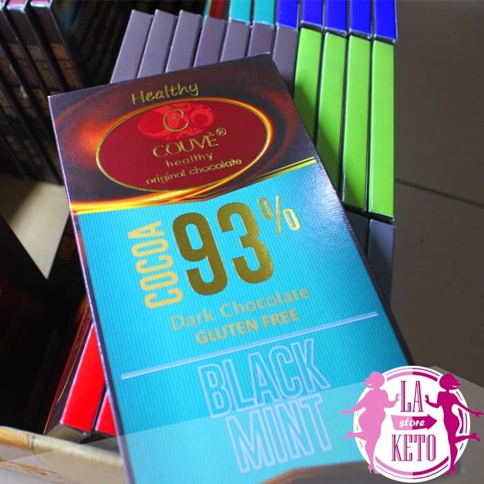 

COKELAT- COUVE 93% BLACK MINT @85G,HEALTHY CHOCOLATE/KETO -COKELAT.