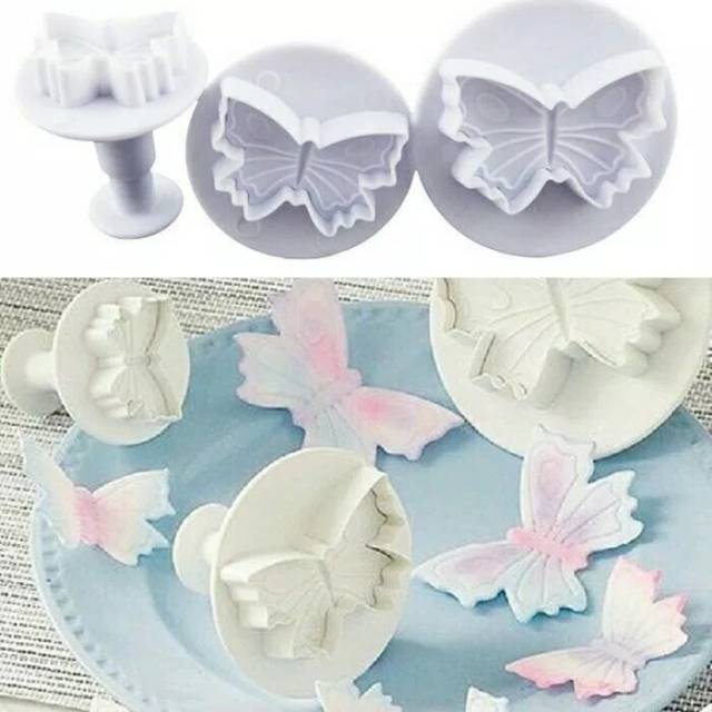 

Plunger stamp cutter bento fondant cookies cutter butterfly kupu - kupu