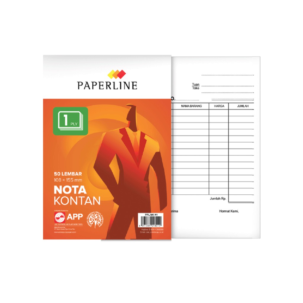 

Paperline PPL NK K1 Nota Kontan Kecil 1 Ply - 3 Pcs