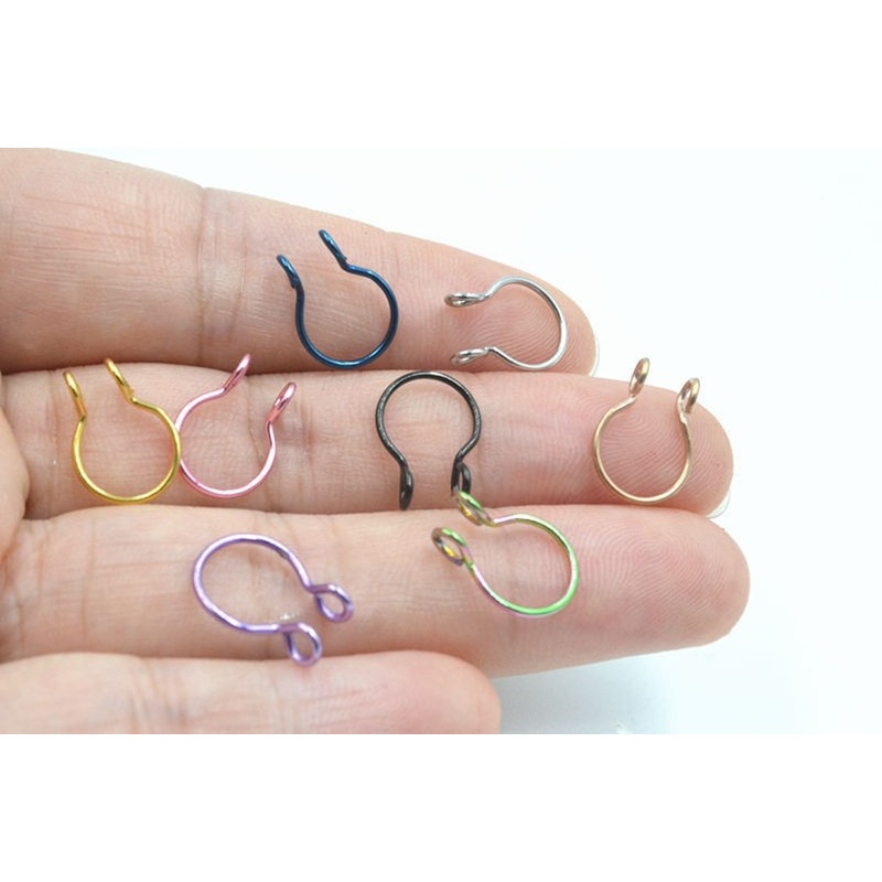 Magic789 1PC Punk Stainless Steel Hoop Nose Ring Non Piercing Clip for Women Men