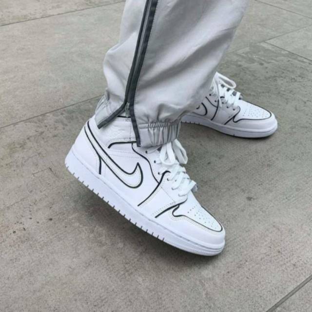 jordan 1 mid white reflective