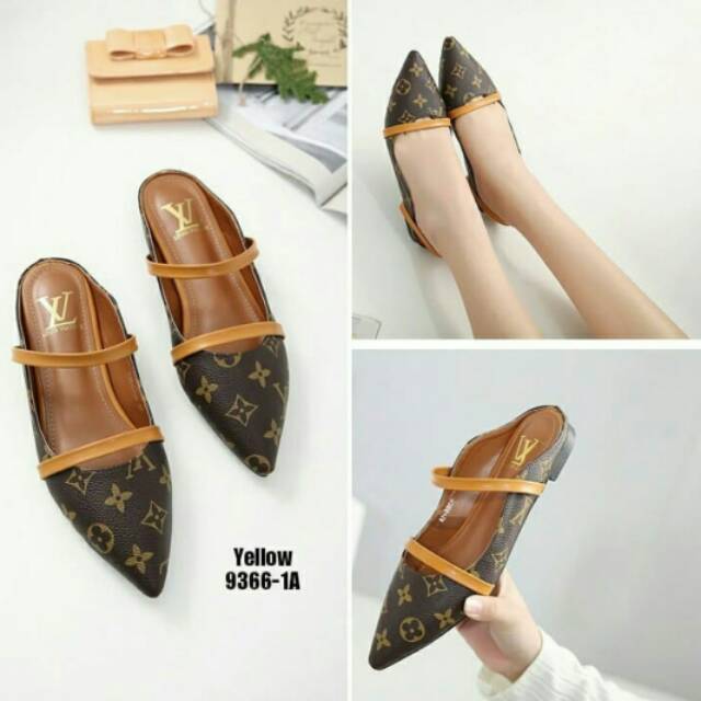 ABBUSHOES Bm 88-sepatu platshoes LV wanita