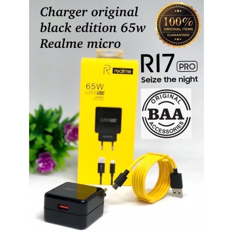 PROMO CHARGER BLACK REALME R17PRO MICRO TYPE C SUPER QUALITY