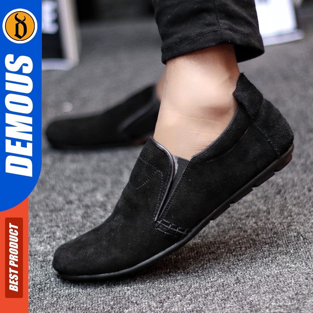 DEMOUS Seya - Sepatu Slip On Pria Casual